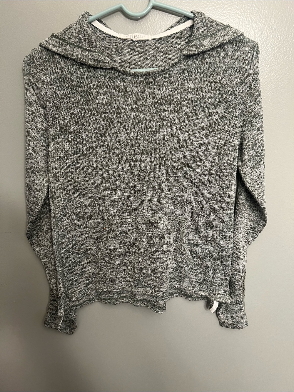 Cozy Green Hooded Knit Sweater - juniors
